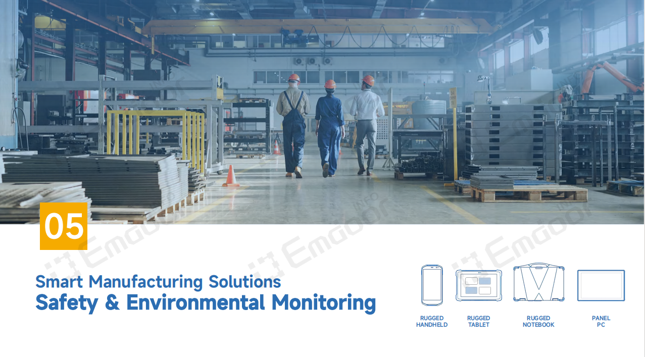 The fifth pillar of smart manufacturing is Safety and Environmental Monitoring The fifth pillar of smart manufacturing is Safety and Environmental Monitoring