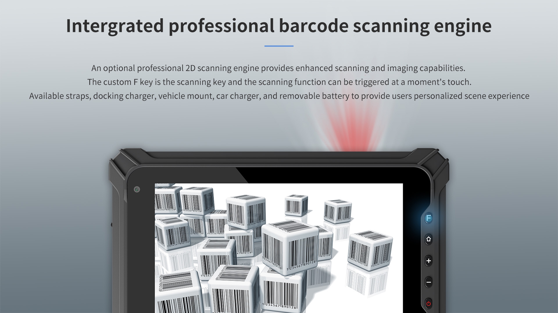Intergrated professional barcode scanning engine