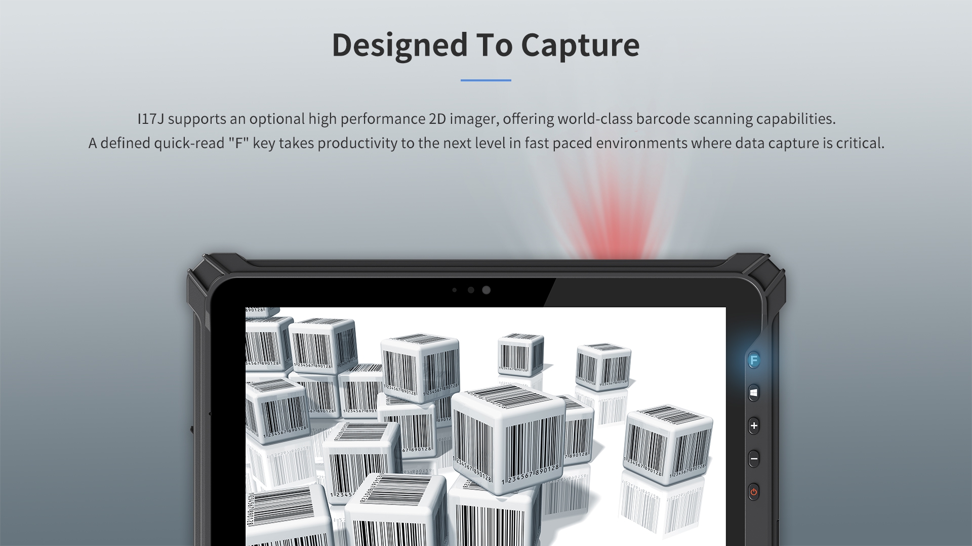 117J supports an optional high performance 2D imager, offering world-class barcode scanning capabilities.