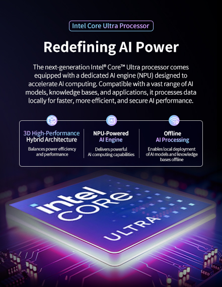 Intel Core Ultra processor mobile view for rugged AI computing, local AI inference and field productivity