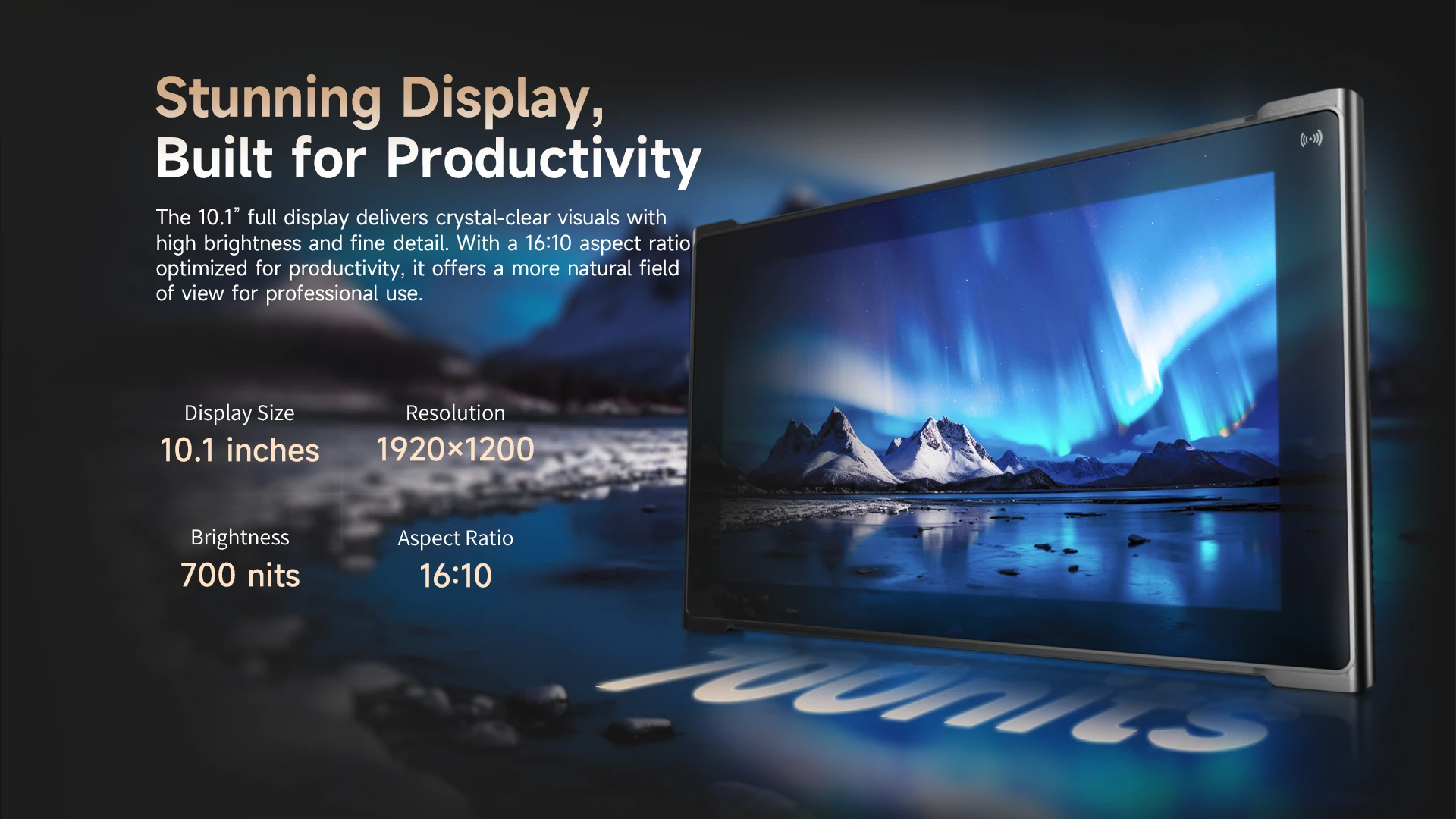 Stunning 10.1-inch Display