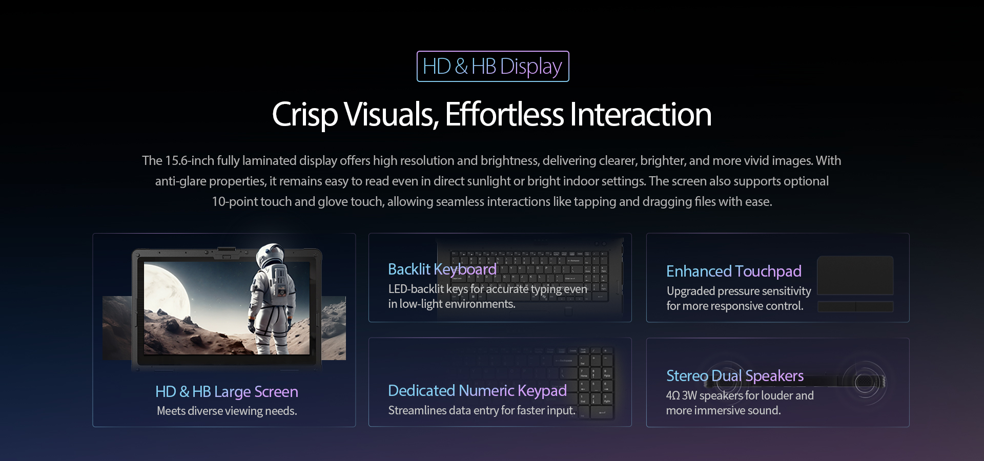 15.6-inch HD Anti-Glare Display AI PC