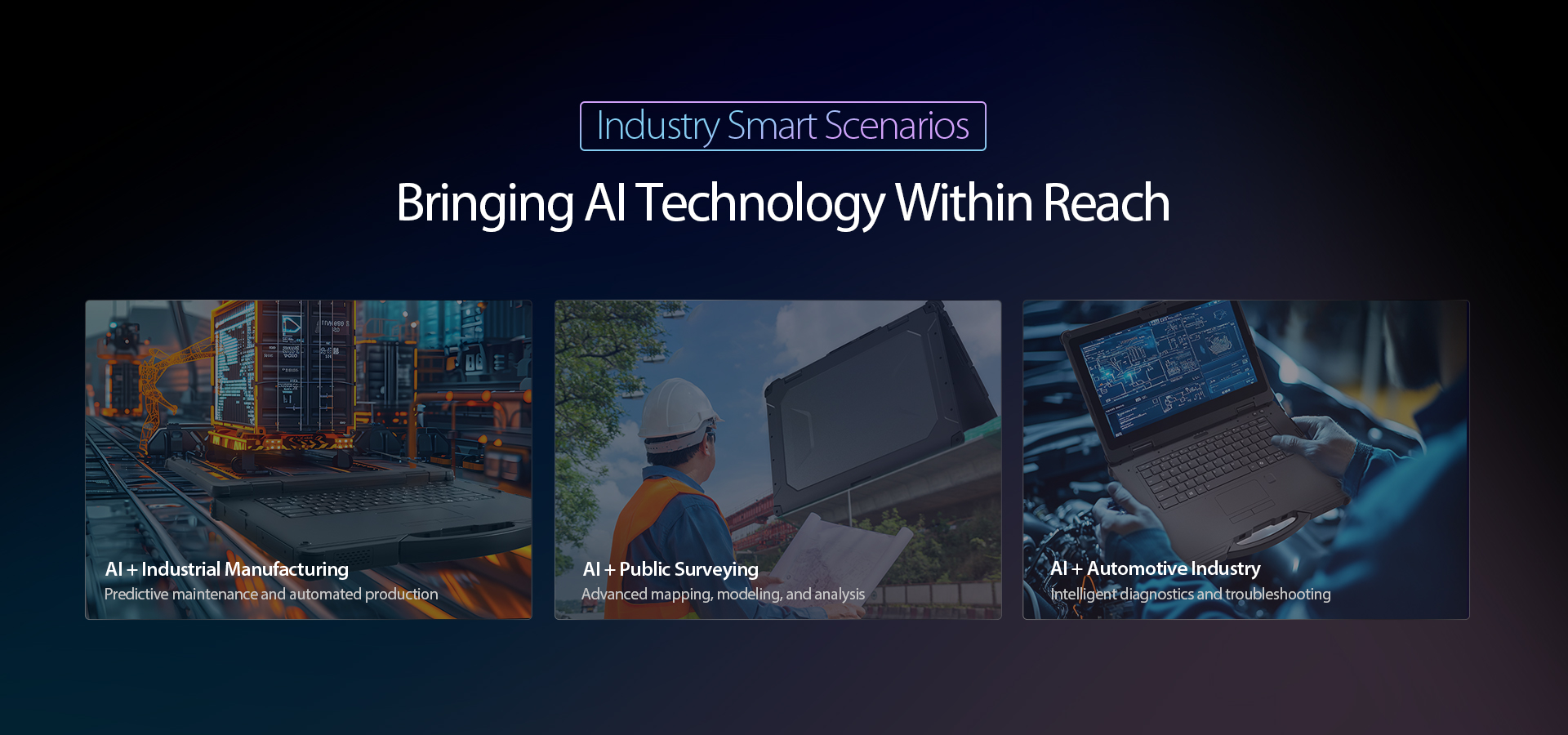 AI PC Industry Smart Scenarios Manufacturing Surveying Automotive