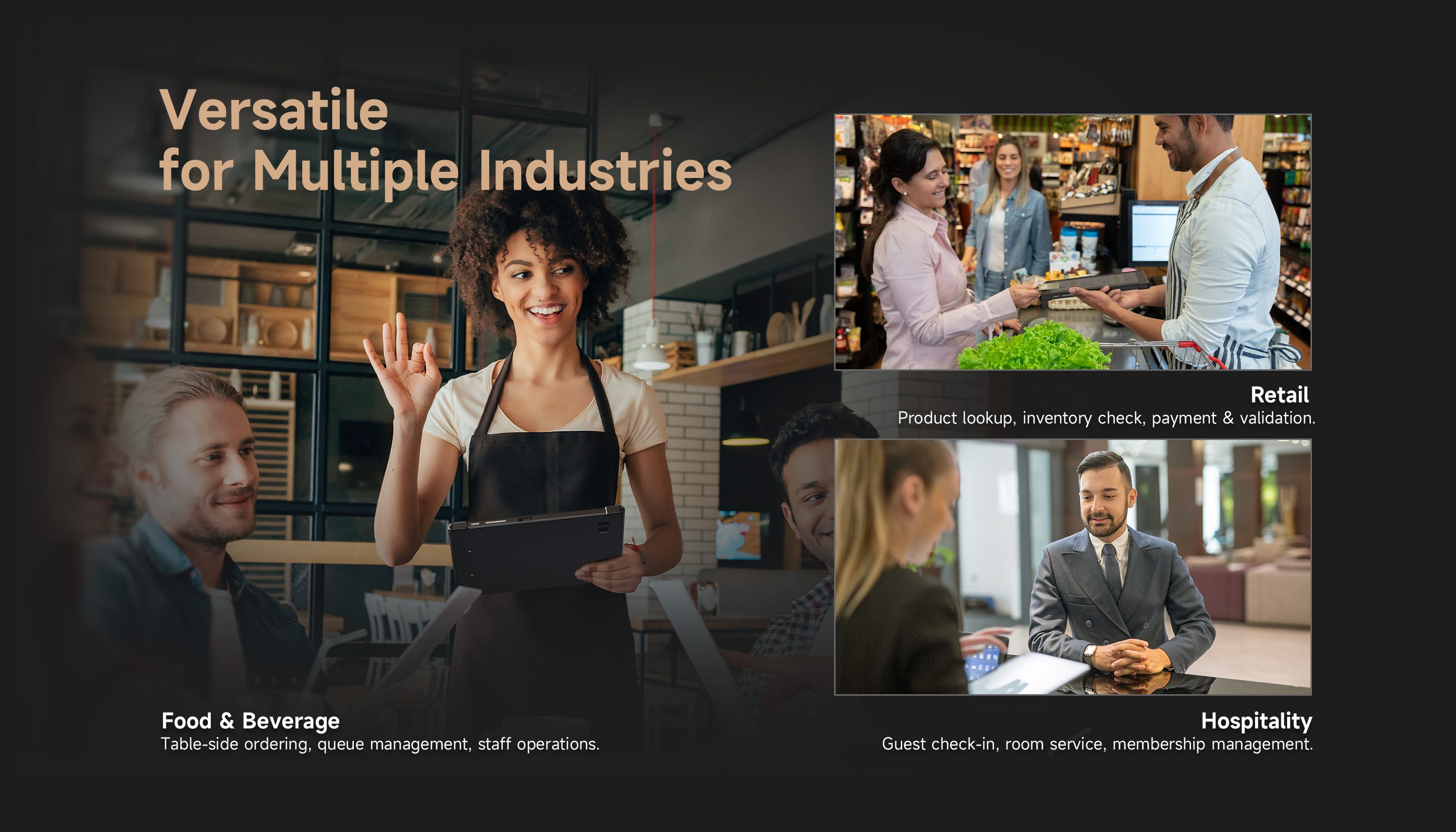 EM-IS19J Rugged Windows Tablet for Retail Food and Beverage and Hospitality EM-IS19J rugged Windows tablet for food and beverage, retail, hospitality, table-side ordering, inventory check and guest check-in workflows